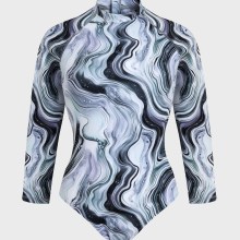 Vilebrequin - Einteiliger Marble Rashguard Mit Uv-schutz Für Damen - Rashguard - Lexane - Weiss - Größe M Vilebrequin - Einteiliger Marble Rashguard Mit Uv-schutz Für Damen - Rashguard - Lexane - Weiss - Größe M