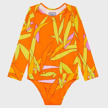 Vilebrequin - Madrague Rashguard-badeanzug Für Mädchen - Rashguard - Galaxie - Orange - Größe 2 Vilebrequin - Madrague Rashguard-badeanzug Für Mädchen - Rashguard - Galaxie - Orange - Größe 2
