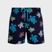Vilebrequin - Ronde Des Tortues Multicolores Stretch-badeshorts Für Herren - Bademode - Monrise - Blau - Größe L Vilebrequin - Ronde Des Tortues Multicolores Stretch-badeshorts Für Herren - Bademode - Monrise - Blau - Größe L
