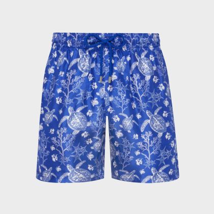 Vilebrequin - X-ray Turtles Bermudashorts Aus Seide Für Herren - Bermuda - Bilkbot - Blau - Größe XXL Vilebrequin - X-ray Turtles Bermudashorts Aus Seide Für Herren - Bermuda - Bilkbot - Blau - Größe XXL