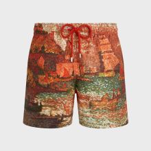 Vilebrequin - Sortie Du Port De St Tropez 360° Badeshorts Für Herren - Vilebrequin X Paul Signac - Bademode - Moopea - Rot - Größe XXL Vilebrequin - Sortie Du Port De St Tropez 360° Badeshorts Für Herren - Vilebrequin X Paul Signac - Bademode - Moopea - Rot - Größe XXL