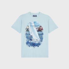 Vilebrequin - White Sailing Boat Baumwoll-t-shirt Für Herren - T-shirt - Portisol - Blau - Größe L Vilebrequin - White Sailing Boat Baumwoll-t-shirt Für Herren - T-shirt - Portisol - Blau - Größe L