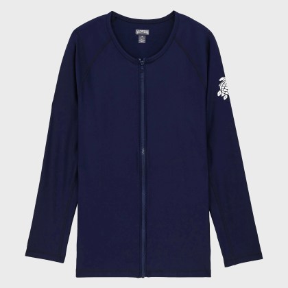 Vilebrequin - Langärmeliger Solid Rashguard Mit Reißverschluss Für Herren - Rashguard - Rock-z - Blau - Größe XXL Vilebrequin - Langärmeliger Solid Rashguard Mit Reißverschluss Für Herren - Rashguard - Rock-z - Blau - Größe XXL