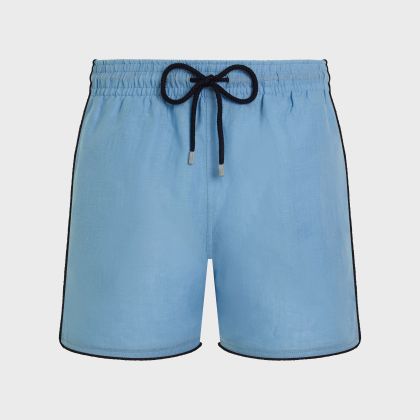 Vilebrequin - Solid Badeshorts Aus Leinen Für Herren - Bademode - Mallorca - Blau - Größe XXL Vilebrequin - Solid Badeshorts Aus Leinen Für Herren - Bademode - Mallorca - Blau - Größe XXL
