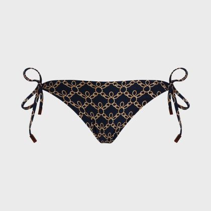 Vilebrequin - Turtles Chain Bikinihose Zum Seitlichen Binden Für Damen - Bademode - Flore - Blau - Größe XS Vilebrequin - Turtles Chain Bikinihose Zum Seitlichen Binden Für Damen - Bademode - Flore - Blau - Größe XS