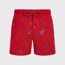Vilebrequin - Herren-badeshorts Turtles Net Bestickt – Limitierte Auflage - Bademode - Mistral - Rot - Größe XL Vilebrequin - Herren-badeshorts Turtles Net Bestickt – Limitierte Auflage - Bademode - Mistral - Rot - Größe XL
