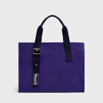 Vilebrequin - Kleine Einfarbige Strandtasche Aus Baumwolle - Strandtasche - Bagmu - Violett - Größe OSFA Vilebrequin - Kleine Einfarbige Strandtasche Aus Baumwolle - Strandtasche - Bagmu - Violett - Größe OSFA