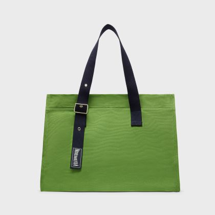 Vilebrequin - Große Einfarbige Strandtasche Aus Baumwolle - Strandtasche - Bagsu - Grün - Größe OSFA Vilebrequin - Große Einfarbige Strandtasche Aus Baumwolle - Strandtasche - Bagsu - Grün - Größe OSFA