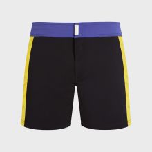 Vilebrequin - Color Block Stretch-badeshorts Mit Flachem Bund Für Herren - Bademode - Merle - Schwarz - Größe XL Vilebrequin - Color Block Stretch-badeshorts Mit Flachem Bund Für Herren - Bademode - Merle - Schwarz - Größe XL