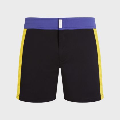 Vilebrequin - Color Block Stretch-badeshorts Mit Flachem Bund Für Herren - Bademode - Merle - Schwarz - Größe L Vilebrequin - Color Block Stretch-badeshorts Mit Flachem Bund Für Herren - Bademode - Merle - Schwarz - Größe L