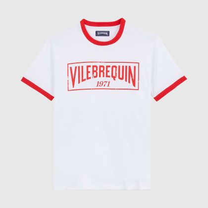 Vilebrequin - T-shirt Aus Leichtem Baumwolljersey Mit Zweifarbigem Logo Für Herren - T-shirt - Portisol - Rot - Größe XXXL Vilebrequin - T-shirt Aus Leichtem Baumwolljersey Mit Zweifarbigem Logo Für Herren - T-shirt - Portisol - Rot - Größe XXXL