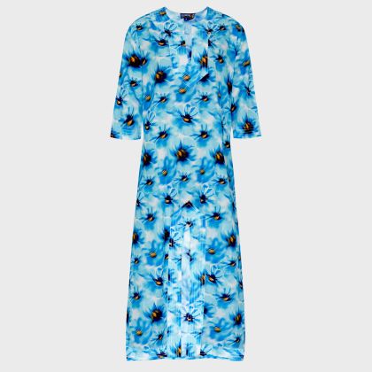 Vilebrequin - Poppies Kaftan Aus Baumwollvoile Für Damen - Kaftan - Leonor - Blau - Größe L Vilebrequin - Poppies Kaftan Aus Baumwollvoile Für Damen - Kaftan - Leonor - Blau - Größe L