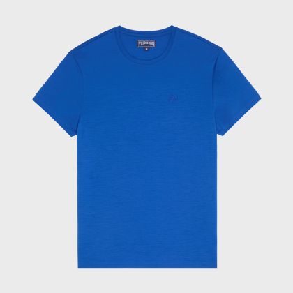 Vilebrequin - Solid Woll-t-shirt Für Herren - T-shirt - Thom - Blau - Größe XXL Vilebrequin - Solid Woll-t-shirt Für Herren - T-shirt - Thom - Blau - Größe XXL