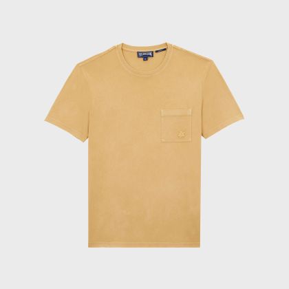 Vilebrequin - Solid T-shirt Aus Bio-baumwolle In Naturfarben Für Herren - T-shirt - Titan - Marone - Größe XL Vilebrequin - Solid T-shirt Aus Bio-baumwolle In Naturfarben Für Herren - T-shirt - Titan - Marone - Größe XL