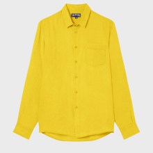 Vilebrequin - Solid Hemd Aus Leinen Für Herren - Hemd - Caroubis - Gelb - Größe XL Vilebrequin - Solid Hemd Aus Leinen Für Herren - Hemd - Caroubis - Gelb - Größe XL