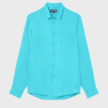 Vilebrequin - Solid Hemd Aus Leinen Für Herren - Hemd - Caroubis - Grün - Größe XXXL Vilebrequin - Solid Hemd Aus Leinen Für Herren - Hemd - Caroubis - Grün - Größe XXXL