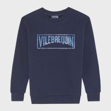 Vilebrequin - Sweatshirt Aus Bio-baumwolle Mit Geflocktem Vilebrequin-logo Für Kinder - Sweatshirt - Garibou - Blau - Größe 4 Vilebrequin - Sweatshirt Aus Bio-baumwolle Mit Geflocktem Vilebrequin-logo Für Kinder - Sweatshirt - Garibou - Blau - Größe 4
