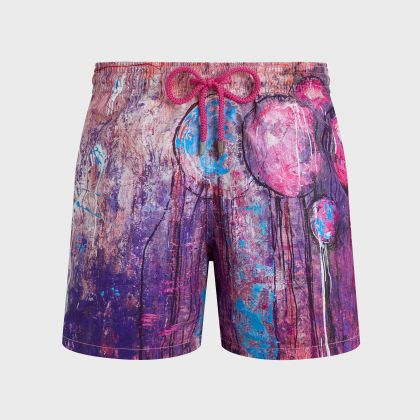 Vilebrequin - Dripping Balloons Badeshorts Für Herren - Bademode - Moorea - Violett - Größe XXL Vilebrequin - Dripping Balloons Badeshorts Für Herren - Bademode - Moorea - Violett - Größe XXL