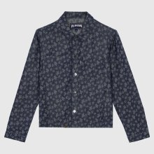 Vilebrequin - Ronde Des Tortues Jacquard Jacke Aus Leichtem Denim Für Herren - Jacke - Leoube - Blau - Größe XL Vilebrequin - Ronde Des Tortues Jacquard Jacke Aus Leichtem Denim Für Herren - Jacke - Leoube - Blau - Größe XL