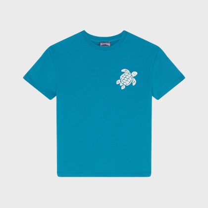Vilebrequin - T-shirt Aus Bio-baumwolle Mit Aufgestickter Schildkröte Für Jungen - T-shirt - Gabin - Blau - Größe 14 Vilebrequin - T-shirt Aus Bio-baumwolle Mit Aufgestickter Schildkröte Für Jungen - T-shirt - Gabin - Blau - Größe 14