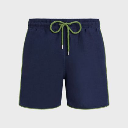 Vilebrequin - Solid Badeshorts Aus Leinen Für Herren - Bademode - Mallorca - Blau - Größe M Vilebrequin - Solid Badeshorts Aus Leinen Für Herren - Bademode - Mallorca - Blau - Größe M