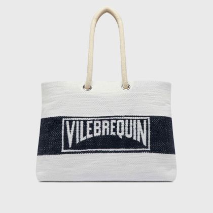 Vilebrequin - Gewebte Vilebrequin Strandtasche Aus Baumwolle - Strandtasche - Binta - Blau - Größe OSFA Vilebrequin - Gewebte Vilebrequin Strandtasche Aus Baumwolle - Strandtasche - Binta - Blau - Größe OSFA