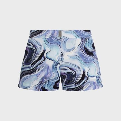 Vilebrequin - Marble Stretch-badeshorts Mit Flachem Bund Für Damen - Shorty - Ferise - Weiss - Größe XS Vilebrequin - Marble Stretch-badeshorts Mit Flachem Bund Für Damen - Shorty - Ferise - Weiss - Größe XS