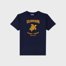 Vilebrequin - T-shirt Aus Baumwolle Mit Logoprägung Für Herren - T-shirt - Portisol - Blau - Größe L Vilebrequin - T-shirt Aus Baumwolle Mit Logoprägung Für Herren - T-shirt - Portisol - Blau - Größe L