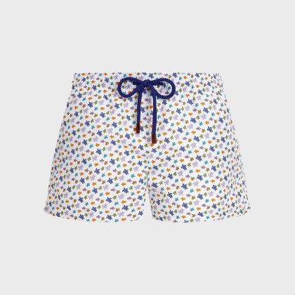 Vilebrequin - Micro Ronde Des Tortues Badeshorts Für Damen - Shorty - Fabya - Weiss - Größe XS Vilebrequin - Micro Ronde Des Tortues Badeshorts Für Damen - Shorty - Fabya - Weiss - Größe XS
