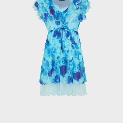 Vilebrequin - Kurzes Coral Reef Tüllkleid Für Damen - Kleid - Loula - Blau - Größe XL Vilebrequin - Kurzes Coral Reef Tüllkleid Für Damen - Kleid - Loula - Blau - Größe XL