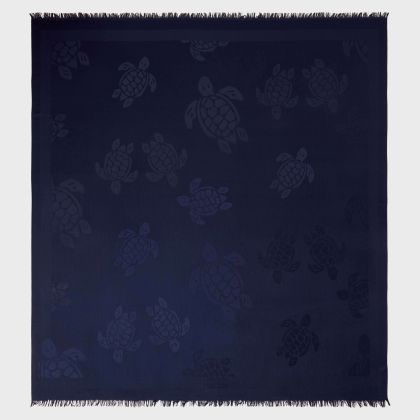 Vilebrequin - Ronde Des Tortues Stola - Halstuch - Sublime - Blau - Größe OSFA Vilebrequin - Ronde Des Tortues Stola - Halstuch - Sublime - Blau - Größe OSFA