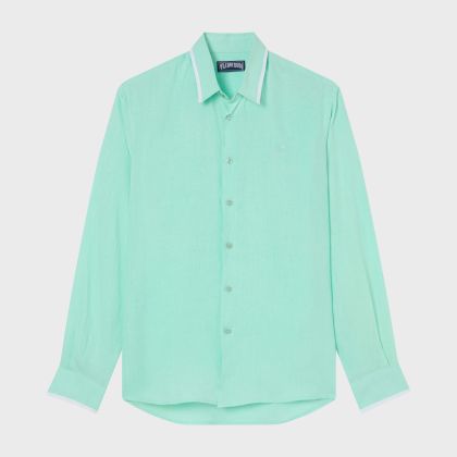 Vilebrequin - Solid Hemd Aus Leinen Für Herren - Hemd - Cerfs - Grün - Größe XXXL Vilebrequin - Solid Hemd Aus Leinen Für Herren - Hemd - Cerfs - Grün - Größe XXXL