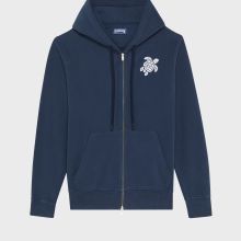 Vilebrequin - Baumwoll-cardigan Mit Durchgehendem Reißverschluss Und Großer Schildkrötenstickerei Für Herren - Sweatshirt - Malanti - Blau - Größe XL Vilebrequin - Baumwoll-cardigan Mit Durchgehendem Reißverschluss Und Großer Schildkrötenstickerei Für Herren - Sweatshirt - Malanti - Blau - Größe XL