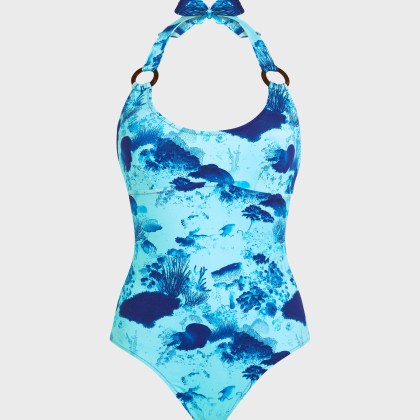 Vilebrequin - Coral Reef Neckholder-badeanzug Für Damen - Bademode - Fire - Blau - Größe M Vilebrequin - Coral Reef Neckholder-badeanzug Für Damen - Bademode - Fire - Blau - Größe M