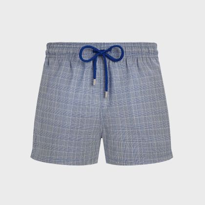 Vilebrequin - Prince Of Wales Check Badeshorts Aus Ultradünner Wolle Für Herren - Bademode - Milton - Blau - Größe XXL Vilebrequin - Prince Of Wales Check Badeshorts Aus Ultradünner Wolle Für Herren - Bademode - Milton - Blau - Größe XXL