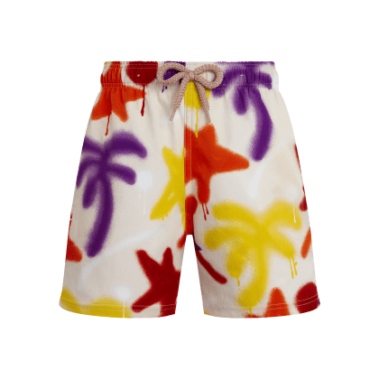 Vilebrequin - Spray Paint Stretch-badeshorts Für Jungen - Vbq X Palm Angels - Bademode - Jirise - Rosa - Größe 2 Vilebrequin - Spray Paint Stretch-badeshorts Für Jungen - Vbq X Palm Angels - Bademode - Jirise - Rosa - Größe 2