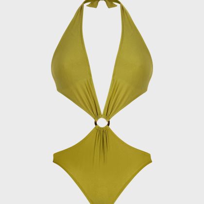 Vilebrequin - Shiny Solid Stretch Trikini Für Damen - Bademode - Fresh - Grün - Größe XL Vilebrequin - Shiny Solid Stretch Trikini Für Damen - Bademode - Fresh - Grün - Größe XL