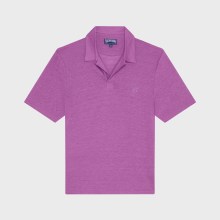 Vilebrequin - Einfarbiges Polohemd Aus Leinenjersey Für Herren - Polohemd - Pyramid - Violett - Größe M Vilebrequin - Einfarbiges Polohemd Aus Leinenjersey Für Herren - Polohemd - Pyramid - Violett - Größe M