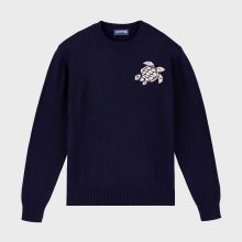 Vilebrequin - Turtle Rundhalspullover Aus Baumwolle Und Kaschmir Für Herren - Pullover - Rayol - Blau - Größe XXXL Vilebrequin - Turtle Rundhalspullover Aus Baumwolle Und Kaschmir Für Herren - Pullover - Rayol - Blau - Größe XXXL