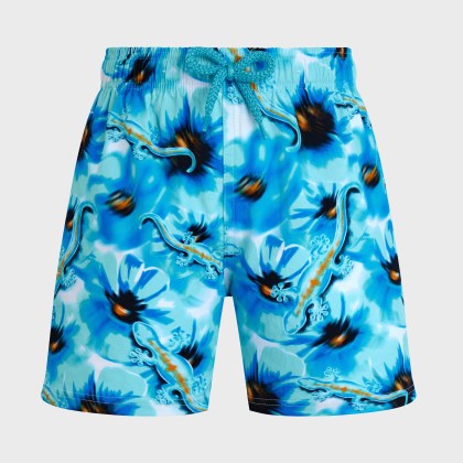 Vilebrequin - Poppies And Geckos Stretch-badeshorts Für Jungen - Bademode - Jirise - Blau - Größe 4 Vilebrequin - Poppies And Geckos Stretch-badeshorts Für Jungen - Bademode - Jirise - Blau - Größe 4