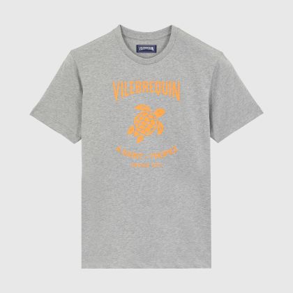 Vilebrequin - Baumwoll-t-shirt Mit Aufgedrucktem Kontrastlogo Aus Gummi Für Herren - T-shirt - Portisol - Grau - Größe XXXL Vilebrequin - Baumwoll-t-shirt Mit Aufgedrucktem Kontrastlogo Aus Gummi Für Herren - T-shirt - Portisol - Grau - Größe XXXL