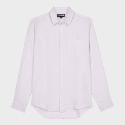 Vilebrequin - Einfarbiges Hemd Aus Leinen Für Herren - Hemd - Caroubis - Rosa - Größe XXXL Vilebrequin - Einfarbiges Hemd Aus Leinen Für Herren - Hemd - Caroubis - Rosa - Größe XXXL