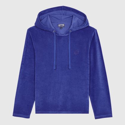 Vilebrequin - Langärmeliges Frottee-t-shirt Mit Kapuze Für Herren - T-shirt - Therapy - Blau - Größe XL Vilebrequin - Langärmeliges Frottee-t-shirt Mit Kapuze Für Herren - T-shirt - Therapy - Blau - Größe XL