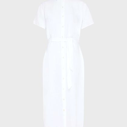 Vilebrequin - Solid Hemdkleid Aus Leinen Für Damen - Kleid - Luciane - Weiss - Größe L Vilebrequin - Solid Hemdkleid Aus Leinen Für Damen - Kleid - Luciane - Weiss - Größe L