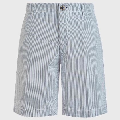 Vilebrequin - Seersucker Bermudashorts Aus Baumwolle Für Herren - Bermuda - Ponche - Blau - Größe 30 Vilebrequin - Seersucker Bermudashorts Aus Baumwolle Für Herren - Bermuda - Ponche - Blau - Größe 30
