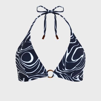 Vilebrequin - Waves Neckholder-bikinioberteil Für Damen - Bademode - Flechett - Blau - Größe M Vilebrequin - Waves Neckholder-bikinioberteil Für Damen - Bademode - Flechett - Blau - Größe M