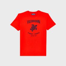 Vilebrequin - T-shirt Aus Baumwolle Mit Logoprägung Für Herren - T-shirt - Portisol - Rot - Größe L Vilebrequin - T-shirt Aus Baumwolle Mit Logoprägung Für Herren - T-shirt - Portisol - Rot - Größe L