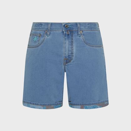 Vilebrequin - Starfish And Turtles Badeshorts Aus Denim Für Herren - Bermuda - Garonne - Blau - Größe 40 Vilebrequin - Starfish And Turtles Badeshorts Aus Denim Für Herren - Bermuda - Garonne - Blau - Größe 40