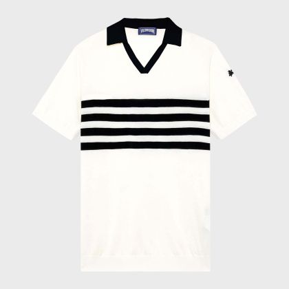 Vilebrequin - Baumwoll-polohemd Mit Zweifarbigen Streifen Für Herren - Polohemd - Amour - Weiss - Größe XL Vilebrequin - Baumwoll-polohemd Mit Zweifarbigen Streifen Für Herren - Polohemd - Amour - Weiss - Größe XL