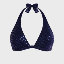 Vilebrequin - Relief Sparkling Neckholder-bikinioberteil Für Damen - Bademode - Fleche - Blau - Größe XL Vilebrequin - Relief Sparkling Neckholder-bikinioberteil Für Damen - Bademode - Fleche - Blau - Größe XL